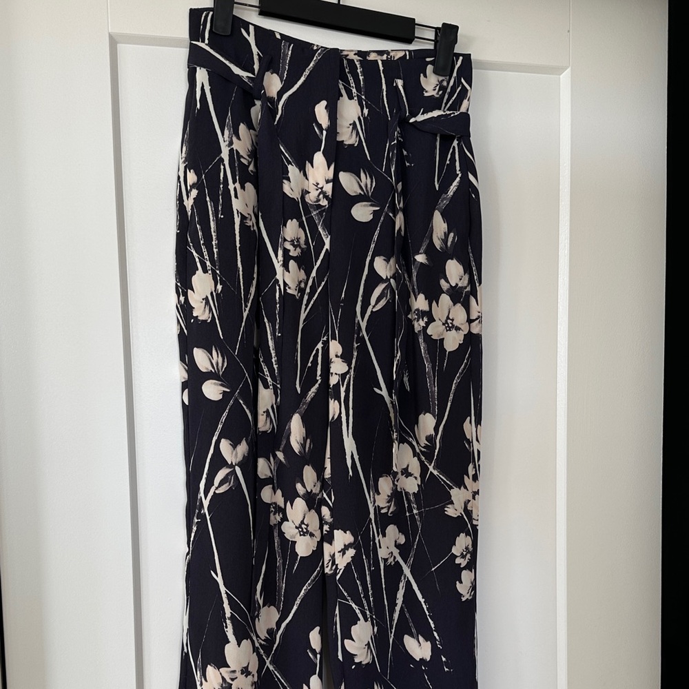 Floral Wide-Leg Pants Zara